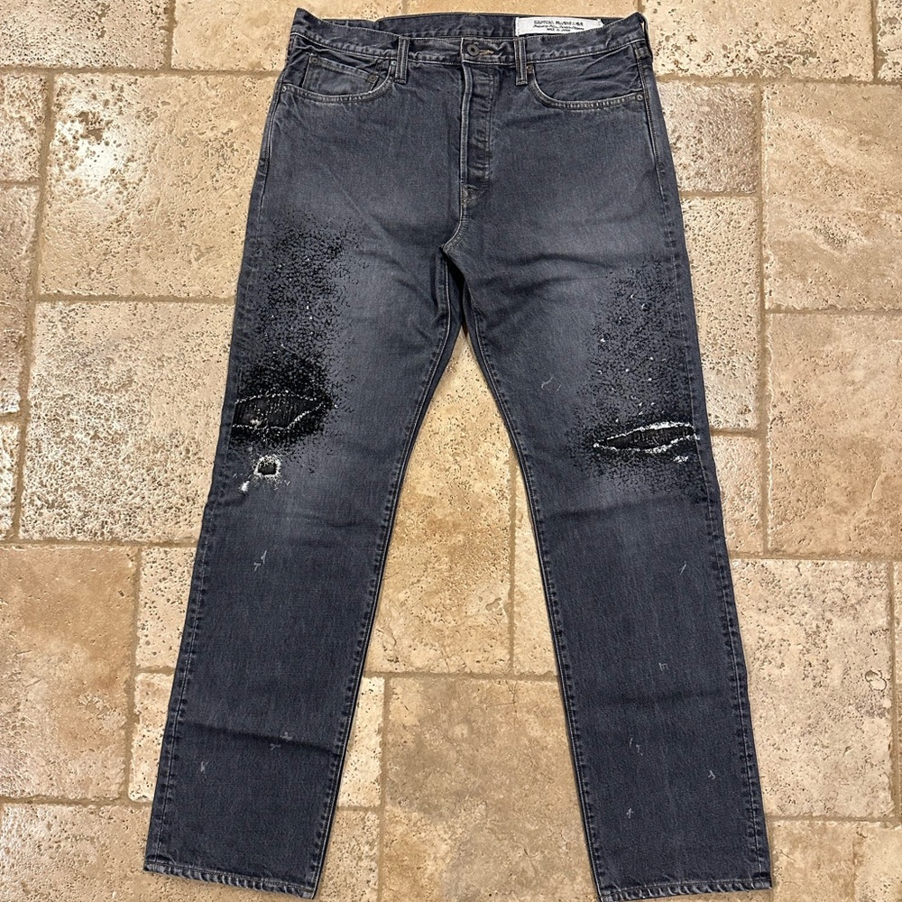 Kapital 14oz 5P Monkey Cisco Black Wash Denim 3 Year Fade
